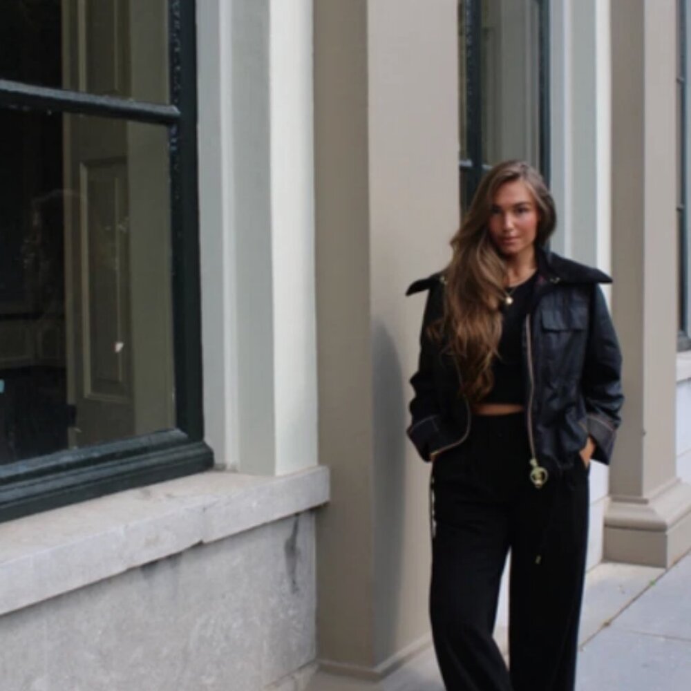 BARBOUR BEAULY Waxed Jacket MSRP$585 in Black/ Classic British Elegance